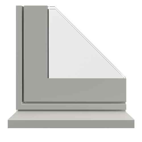 agate grey aluminium window profile