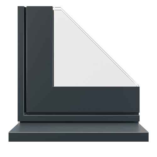 anthracite grey aluminium window profile