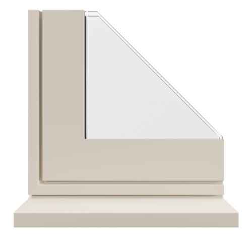 cream aluminium window profile