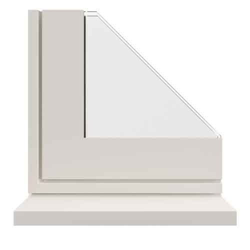 pure white aluminium window profile