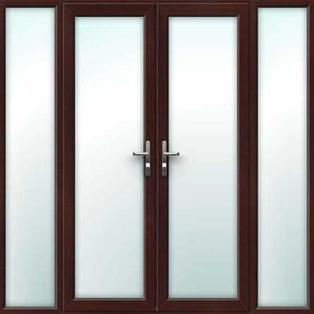 Rosewood UPVC French Doors with Side Panels