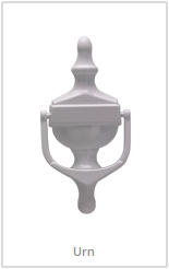 white urn knocker