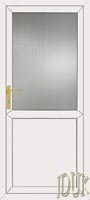 2xG Half Glazed Flat Panel UPVC Door