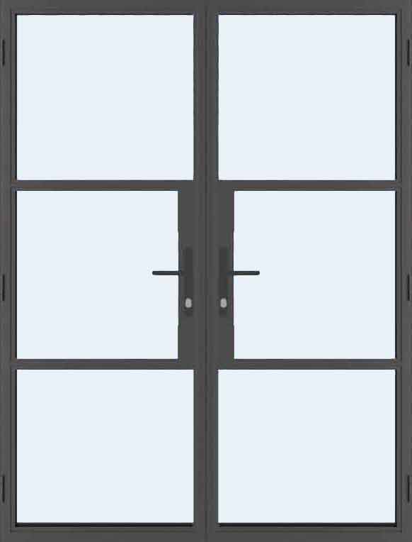 heritage french doors with 2 bars