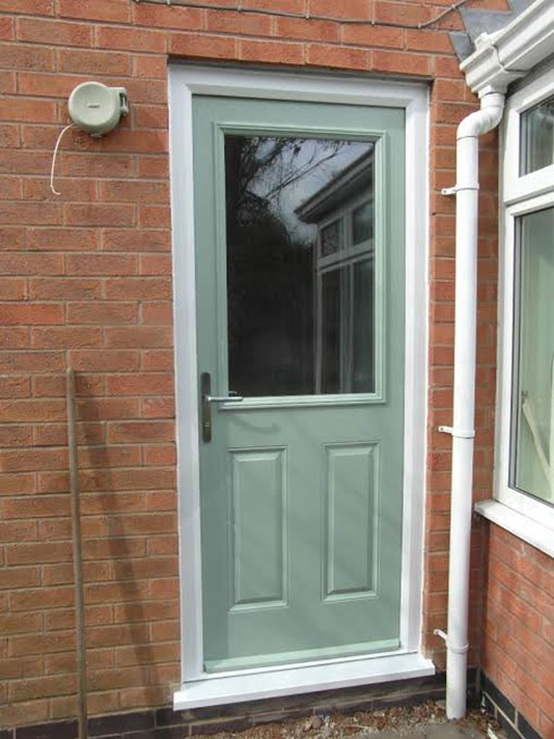composite front door in grey