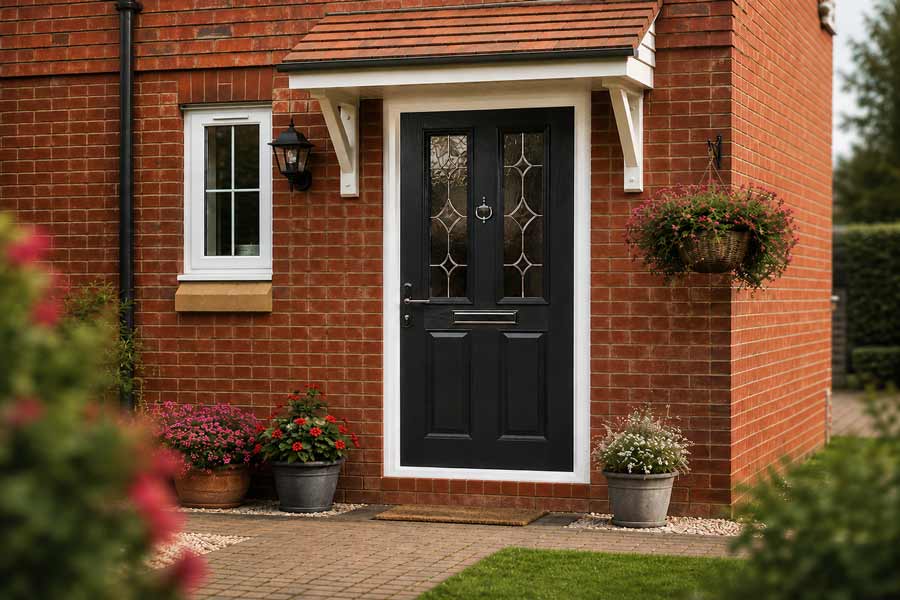 grp composite door in grey